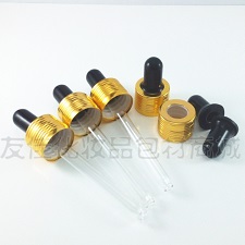 Black Rubber with Gold Dropper