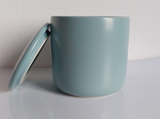 Ceramic Tumbler Jar Matte Finish Blue