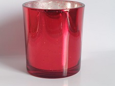 Red Plaited Straight Sided Tumbler Jar